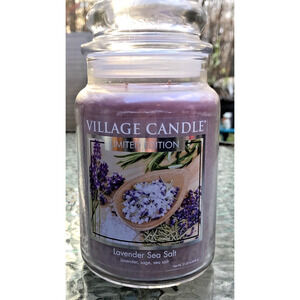 Village Candle "LAVENDER SEA SALT" Large Jar Candle with 2 Wicks—LIMITED EDITION